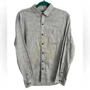 Marc Anthony Blue White Luxury Slim Fit Cotton Button Down Shirt Sz Med